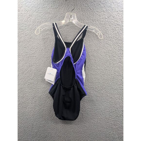 *NWT* Dolfin Women's Reliance Black/Purple/White Colorblock DBX Back size 30 - Picture 2 of 8